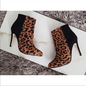 Club Monaco Autumn Leopard Calf Hair Booties